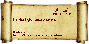 Ludwigh Amaranta névjegykártya