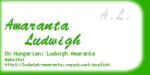 amaranta ludwigh business card